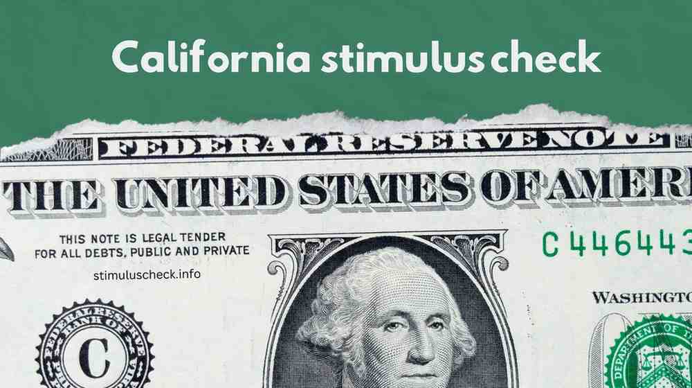 California getting a stimulus check